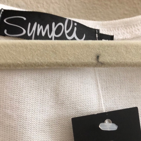 NEW Sympli size 14 white stretchy knit - top - Picture 4 of 6